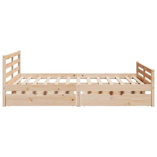 Sengeramme uden madras 160x200 cm massivt fyrretræ