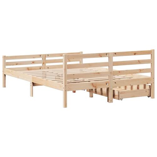 Sengeramme uden madras 160x200 cm massivt fyrretræ