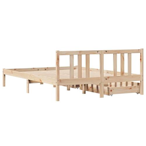 Sengeramme uden madras 120x200 cm massivt fyrretræ