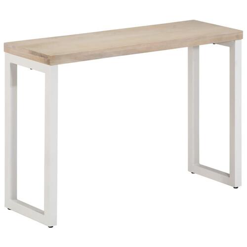 Konsolbord 110x35x76 cm massivt mangotræ og jern brun