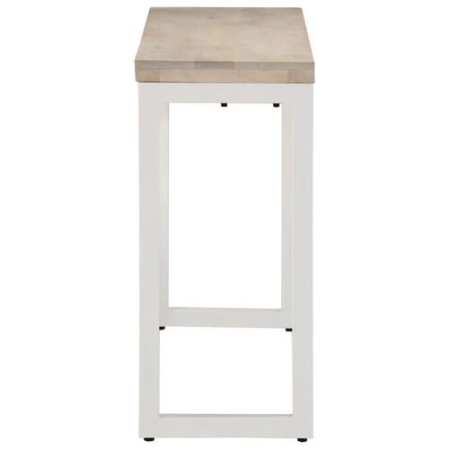 Konsolbord 110x35x76 cm massivt mangotræ og jern brun