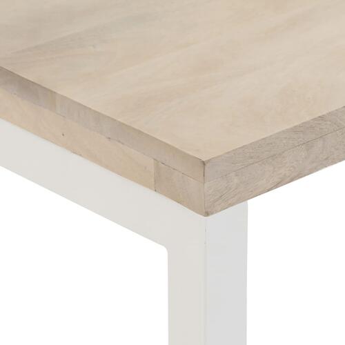 Konsolbord 110x35x76 cm massivt mangotræ og jern brun