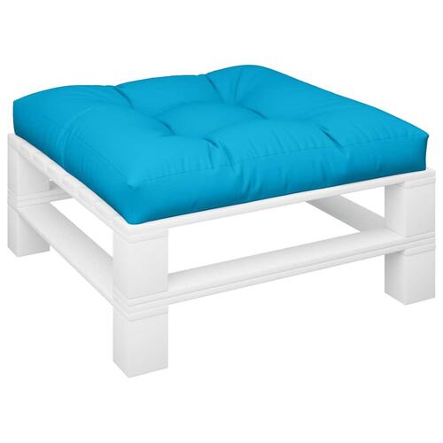Pallehynde 70x70x12 cm stof blå