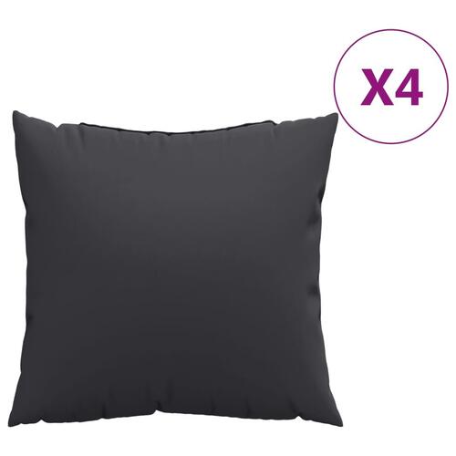 Sofapuder 4 stk. 60x60 cm stof sort