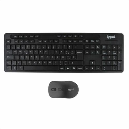 Tastatur og mus iggual WMK-BUSINESS2 Sort Spansk qwerty