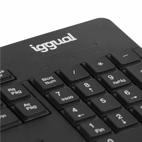Tastatur og mus iggual WMK-BUSINESS2 Sort Spansk qwerty