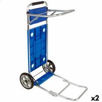 Multifunktionel strandvogn Aktive Aluminium polypropylen 50 x 105 x 78 cm (2 enheder)