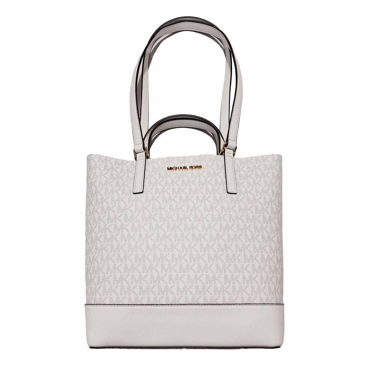 Michael Kors Kelli skuldertaske - hvid, 30 × 27 × 9 cm