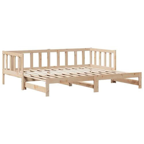 Daybed med udtræk og skuffer uden madras 80x200 cm