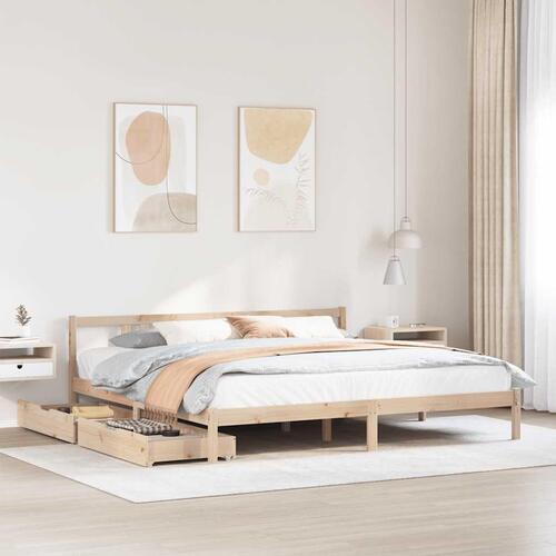 Sengeramme uden madras 180x200 cm massivt fyrretræ