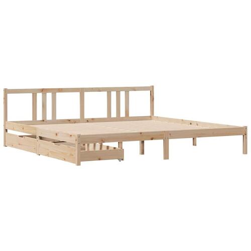 Sengeramme uden madras 180x200 cm massivt fyrretræ