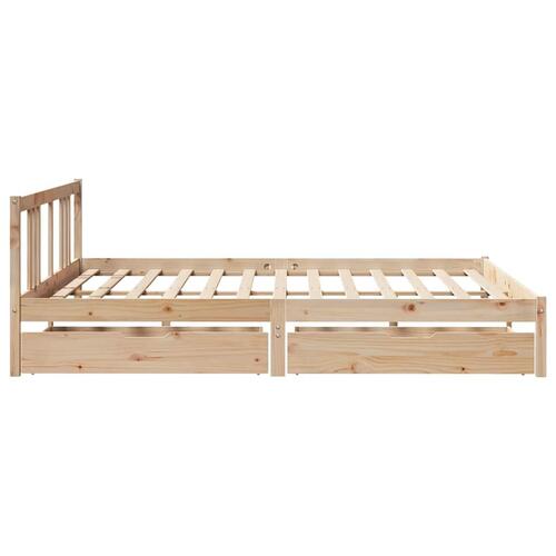 Sengeramme uden madras 180x200 cm massivt fyrretræ