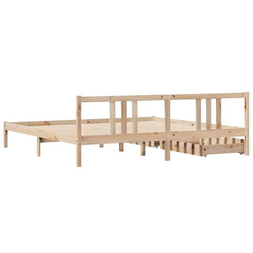 Sengeramme uden madras 180x200 cm massivt fyrretræ