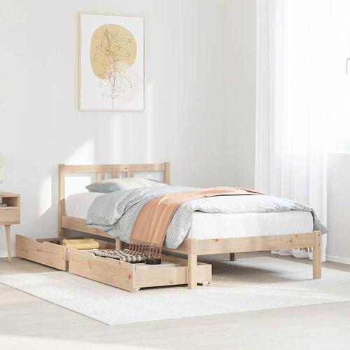Sengeramme uden madras 90x190 cm massivt fyrretræ