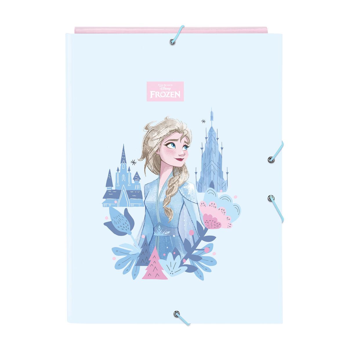 Frozen ringbind - Ice Magic A4, blå (26 × 33,5 × 2,5 cm) billede