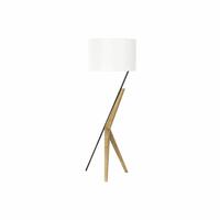 Gulvlampe DKD Home Decor Hvid Brun Sort Metal Hrast 50 W 220 V 54 x 52 x 145 cm