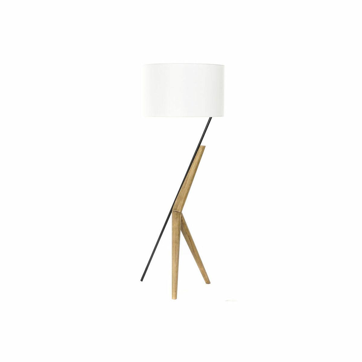 Gulvlampe DKD Home Decor Hvid Brun Sort Metal Hrast 50 W 220 V 54 x 52 x 145 cm
