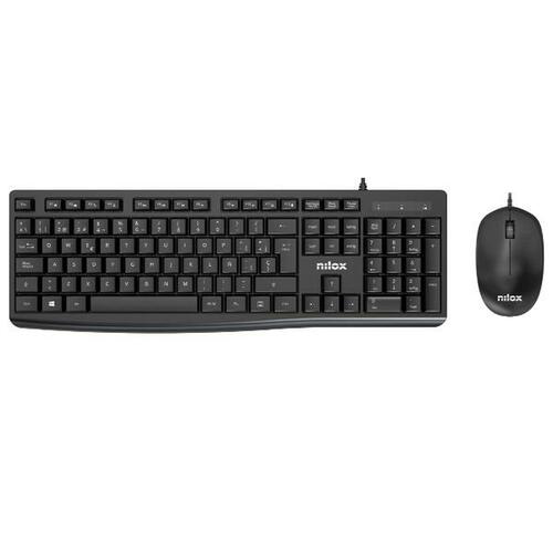 Tastatur og mus Nilox NXKME0012 Sort