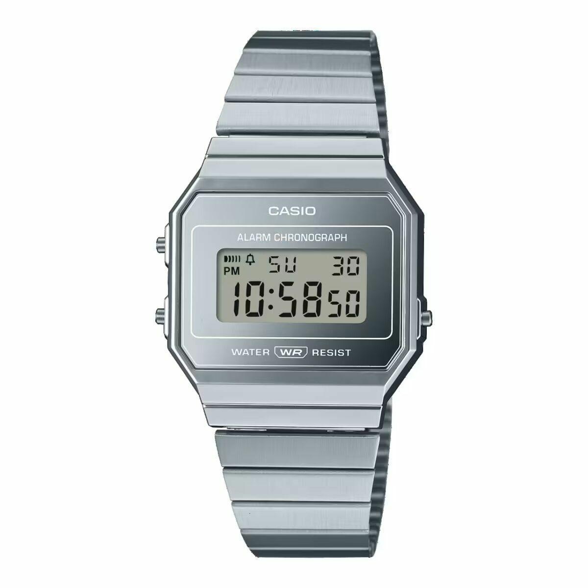 Casio herreur A700WEV-7AEF - digitalt armbåndsur i stål-look