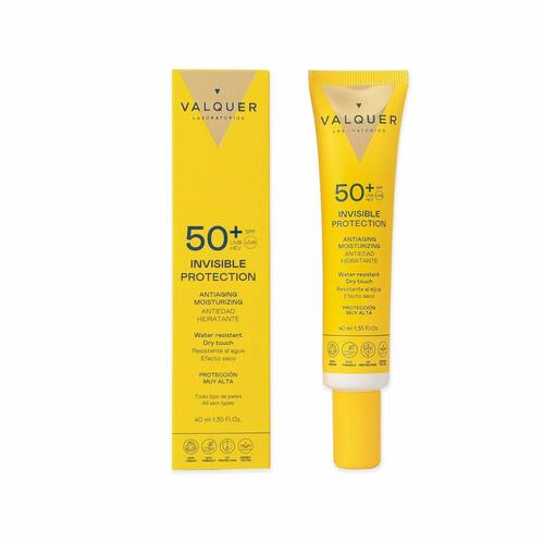Solcreme til ansigtet Valquer Spf 50 40 ml Hvid