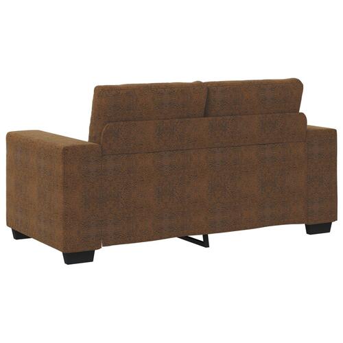 Sæt af 2 Brun Stof, Træ Stor Elegant Sofa Rektangulær
