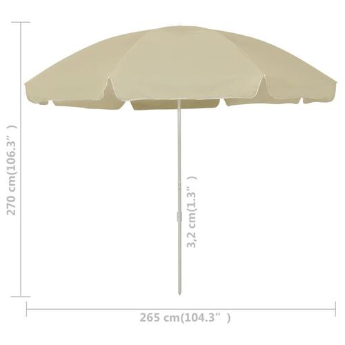 Strandparasol 300 cm sandgul