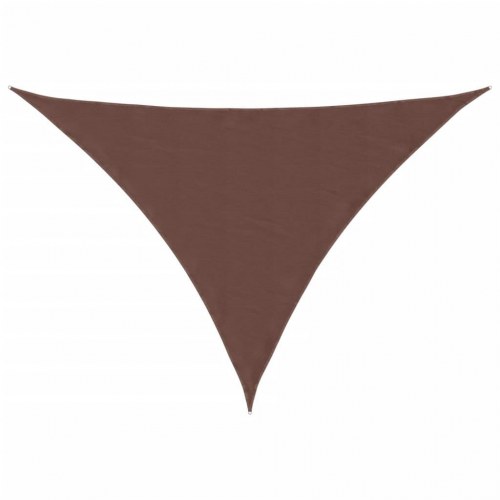 Solsejl trekant 3×4×5 m i oxfordstof - brun