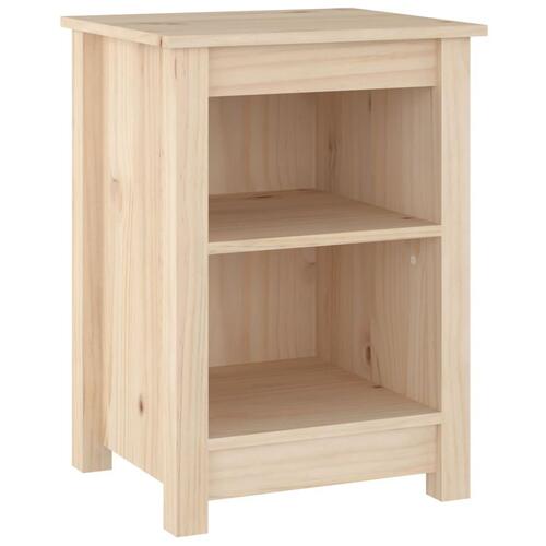 Sengebord 40x35x55 cm massivt fyrretræ