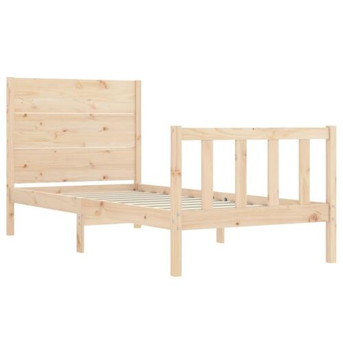 Sengeramme uden madras 90x200 cm massivt fyrretræ