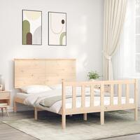 Sengeramme uden madras 140x200 cm massivt fyrretræ
