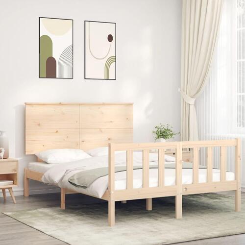Sengeramme uden madras 140x200 cm massivt fyrretræ