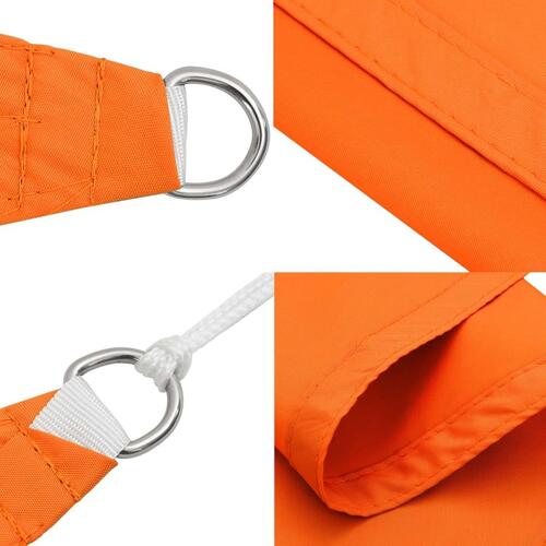 Solsejl 5x7x7 m trekantet oxfordstof orange
