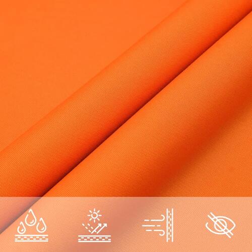Solsejl 5x7x7 m trekantet oxfordstof orange
