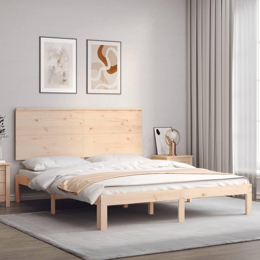 Sengeramme uden madras 160x200 cm massivt fyrretræ