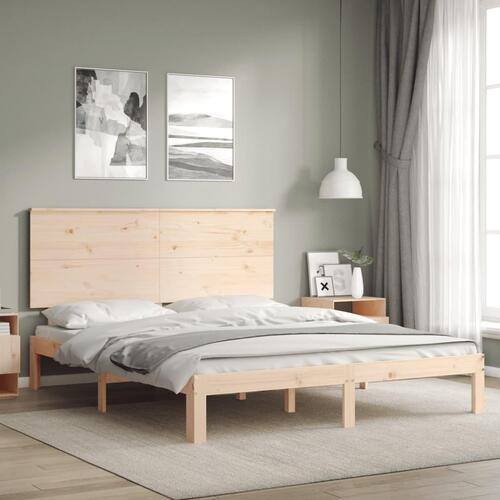 Sengeramme uden madras 160x200 cm massivt fyrretræ