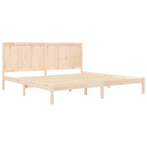 Sengeramme uden madras 200x200 cm massivt fyrretræ