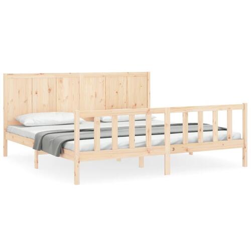 Sengeramme uden madras 200x200 cm massivt fyrretræ