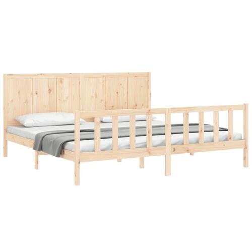 Sengeramme uden madras 200x200 cm massivt fyrretræ