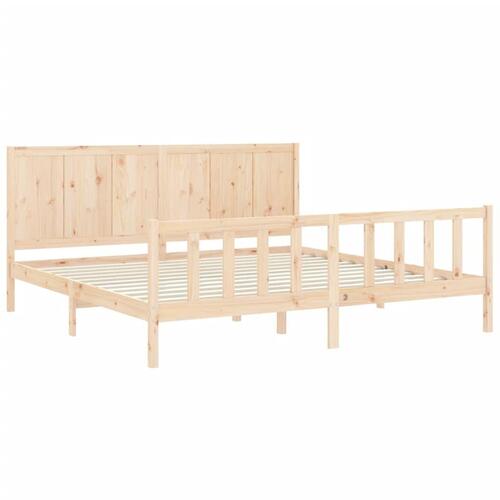 Sengeramme uden madras 200x200 cm massivt fyrretræ