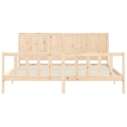 Sengeramme uden madras 200x200 cm massivt fyrretræ