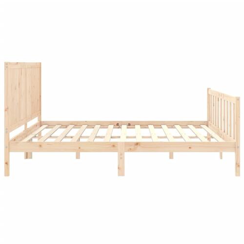 Sengeramme uden madras 200x200 cm massivt fyrretræ