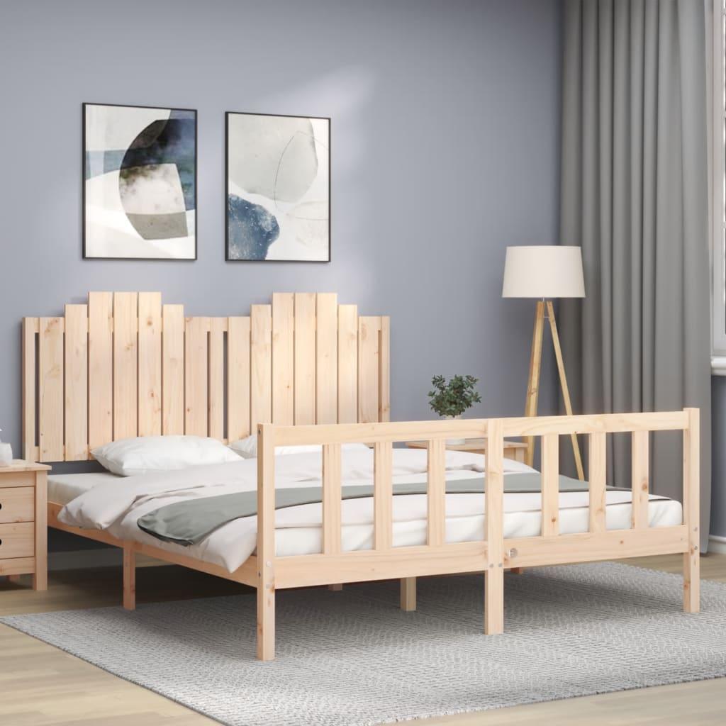Sengeramme uden madras 160x200 cm massivt fyrretræ