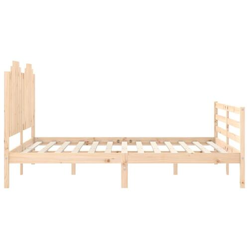Sengeramme med sengegavl 160x200 cm massivt træ