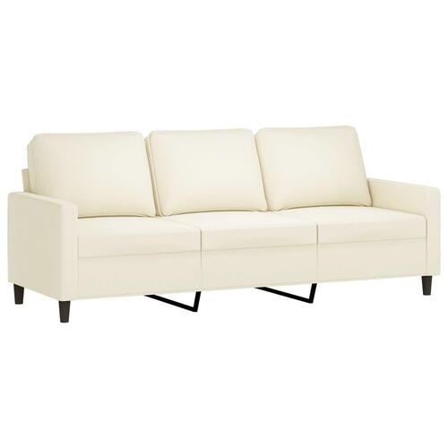 Sofasæt 4 dele med puder velour cremefarvet