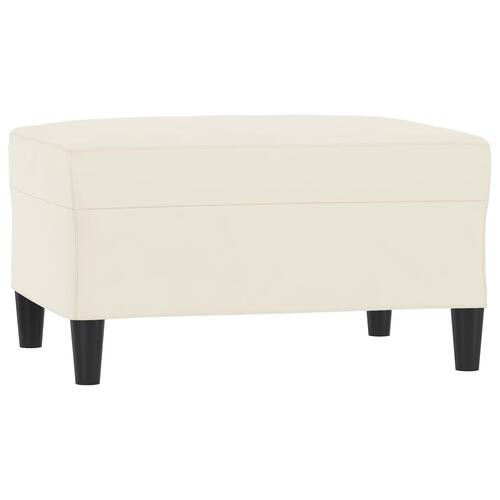 Sofasæt 4 dele med puder velour cremefarvet
