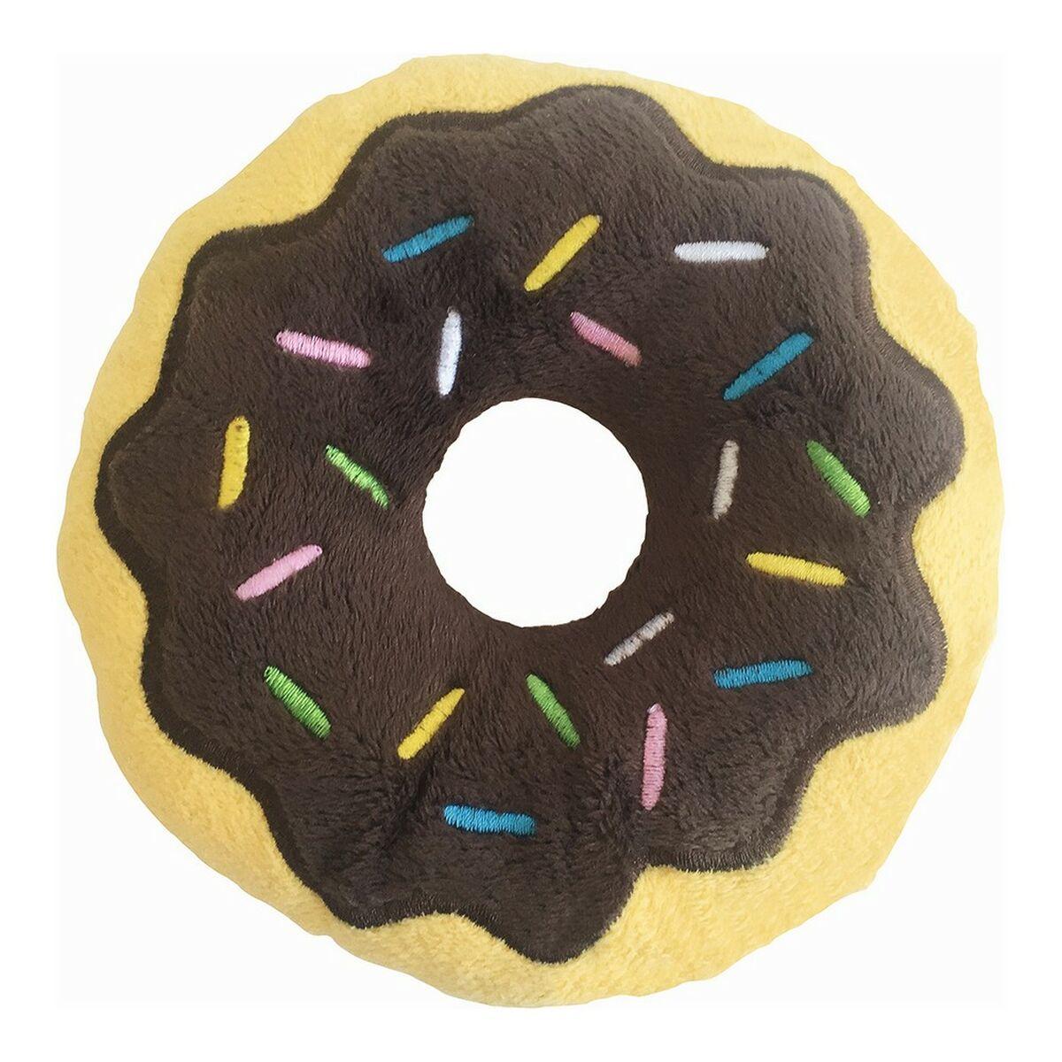 Gloria plysbamse til hund - Chokolade Donut, brun, L (3 × 5 × 14 cm)