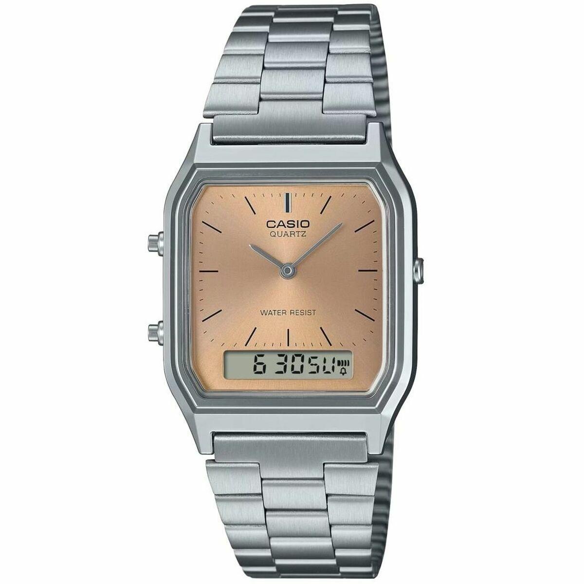 Casio AQ-230A-4AMQYES unisex armbåndsur - metal lænke, kvarts