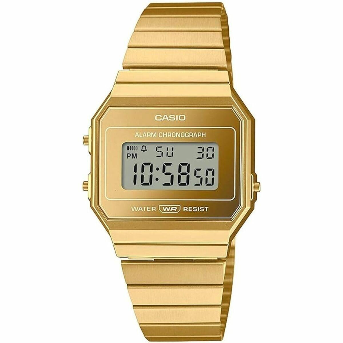 Casio herreur A700WEVG-9AEF - digitalt armbåndsur i guld