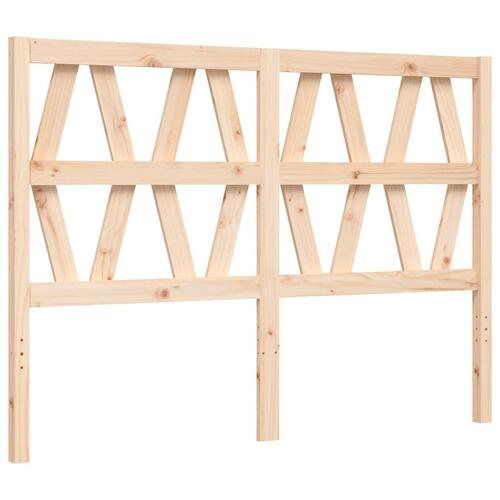 Sengeramme med sengegavl 140x200 cm massivt træ hvid
