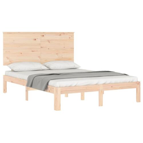 Sengeramme uden madras 140x200 cm massivt fyrretræ
